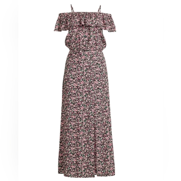 Floral Maxi Skirt & Ruffle Crop Top Set, Juniors XXL 19 - Picture 4 of 6